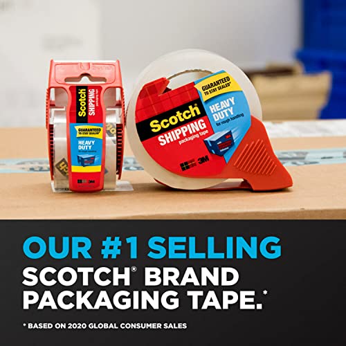 Scotch Heavy Duty Shipping Packing Tape, 4 Rolls