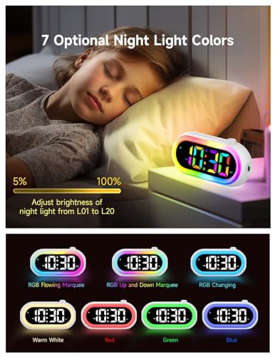 Digital Alarm Clock with Wake Up Light