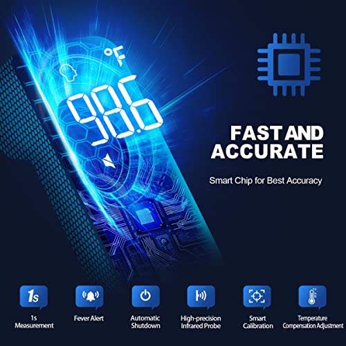 No-Touch Thermometer for Adults and Kids, Digital Accurate Thermometer with Fever Alarm, 1 Second Fast Result, FSA Eligible, Easy to use, 2 in 1 Mode Health Care Thermometer