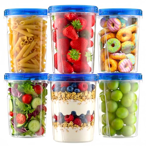 6 Pack 33 oz Freezer Food Storage Containers