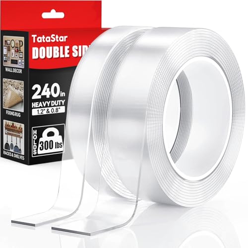 2 Rolls Double Sided Heavy Duty Mounting Tape 20ft