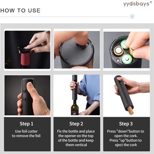Electric Wine Opener with Aerator and Stopper