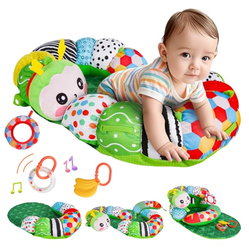 Tummy Time Pillow and Playmat with Detachable Toys