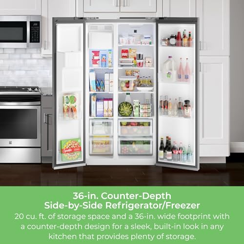 Kenmore 36" Side-by-Side Refrigerator with Freezer - Accela Chill
