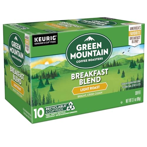 60 Count Green Mountain Coffee Breakfast Blend K-Cups