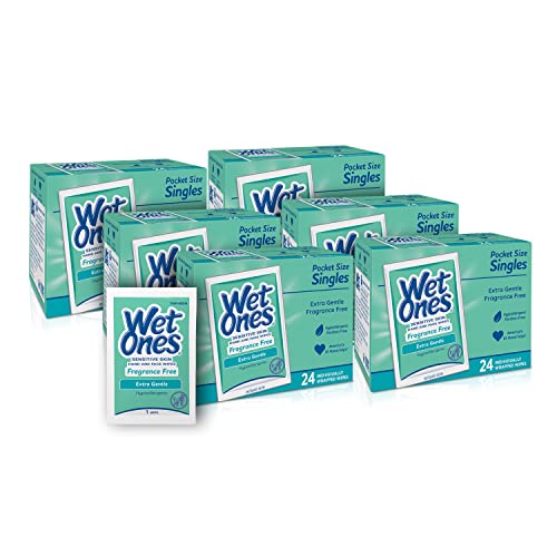 24 Count Wet Ones Sensitive Skin Hand Wipes Singles