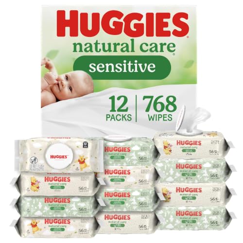 768 Count Huggies Natural Care Sensitive Baby Wipes