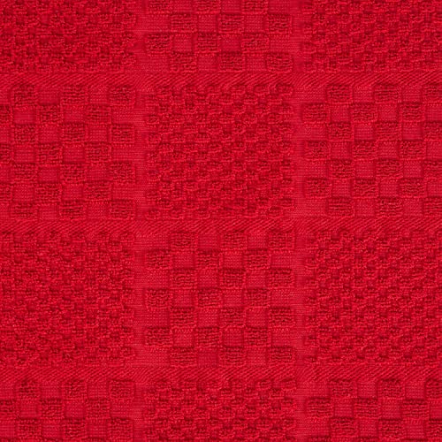 KitchenAid Quilted Cotton Terry Cloth Oven Mitt, Pot Holder Heat Resistant, 16"x26", 7"x13" & 7"x10", Passion Red