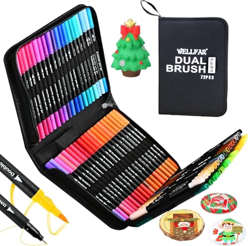 72 Pack Dual Tip Art Markers for Adults