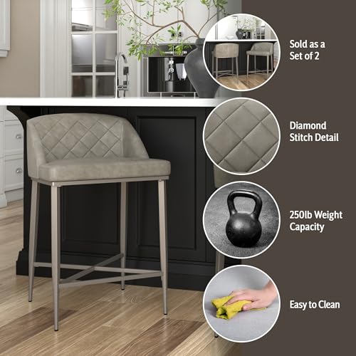 Hillsdale Gray Counter Height Stool Set of 2