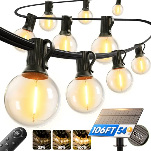 100FT Solar String Lights with Remote and USB