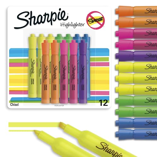 12 Count Sharpie Tank Chisel Tip Highlighters