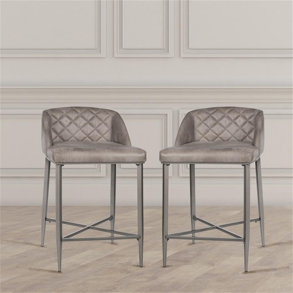 Hillsdale Phoenix Gray Counter Height Stools - Set of 2