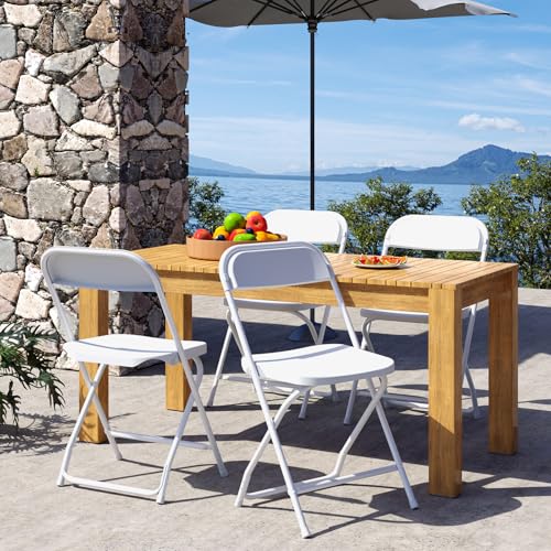 DUMOS Folding Chairs Set of 4 - Indoor/Outdoor