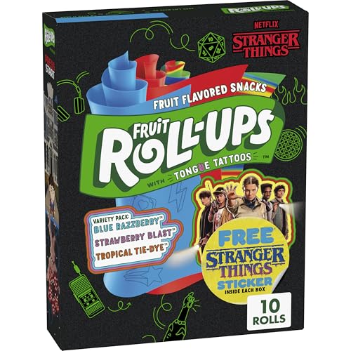 10 Pack Fruit Roll-Ups Variety Fruit Snacks Pouches