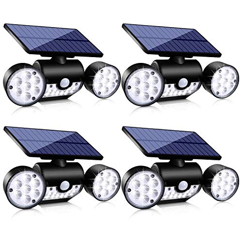 4 Pack Solar Motion Sensor Outdoor Security Lights