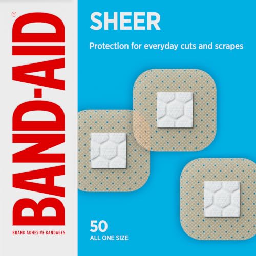50 Count Band-Aid Sheer Spot Adhesive Bandages