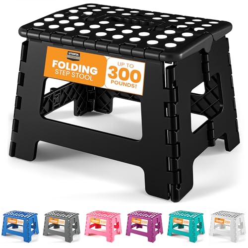Folding 9-Inch Anti-Slip Step Stool, 1 Pack