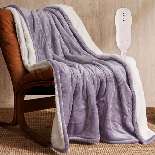 Heated Electric Throw Blanket with Auto Shutoff