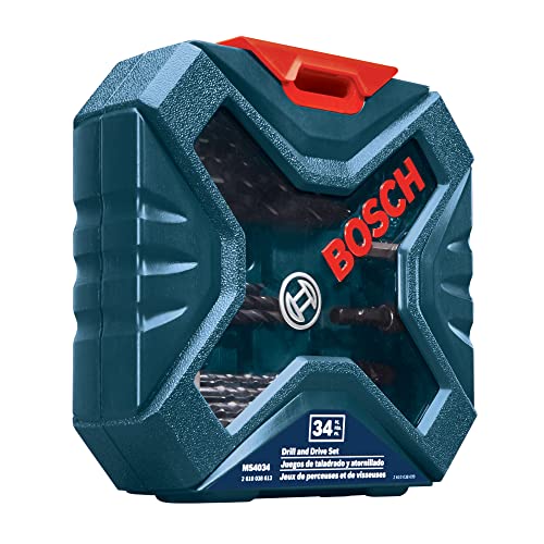 BOSCH MS4034 34-Piece Drilling and Driving Mixed Set with Included Case for Applications in Wood, Metal, Masonry