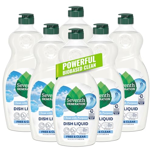 6 Pack Seventh Generation Free & Clear Dish Soap
