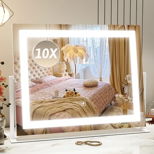Lighted Makeup Vanity Mirror with 10X Magnification