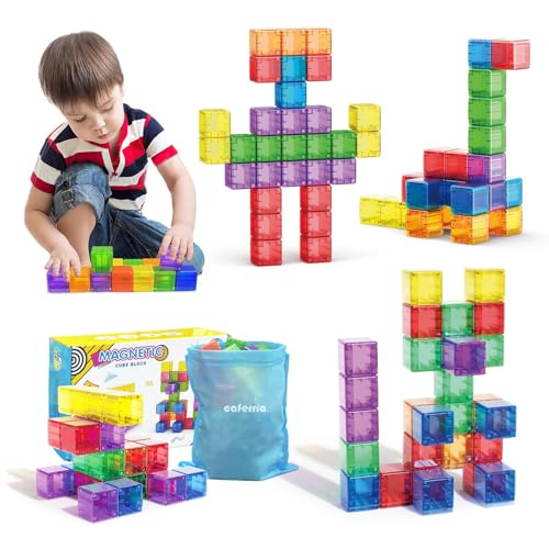 48 Piece Magnetic STEM Building Blocks for Kids
