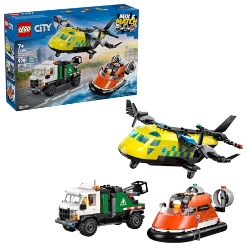 LEGO City Airplane Service Truck Hovercraft Building Set