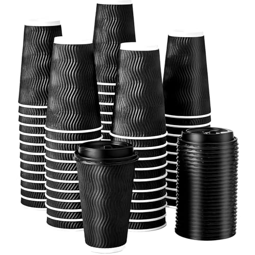 60 Pack 16 oz Insulated Disposable Coffee Cups