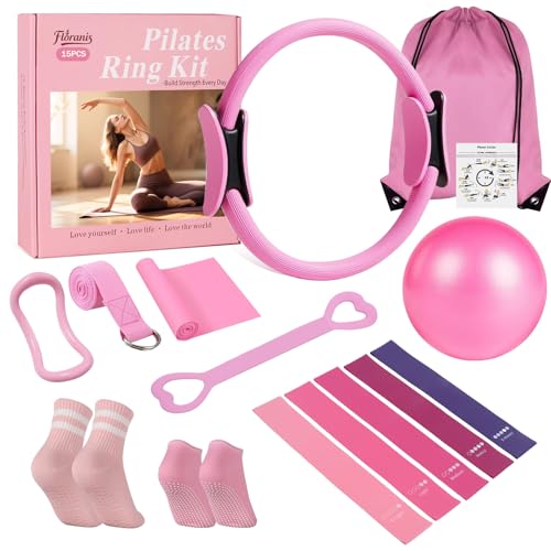 Pilates Ring Ball and Resistance Bands Set