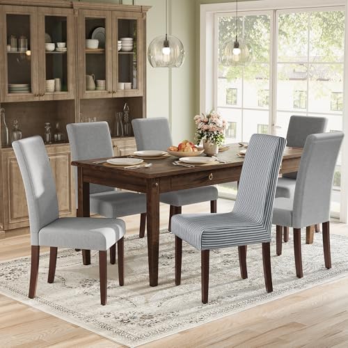 6 Pack VASAGLE Dining Chairs with Removable Covers