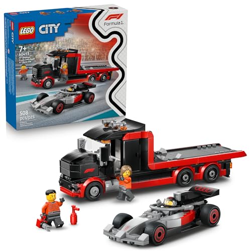 LEGO City F1 Race Car Display Truck Building Set