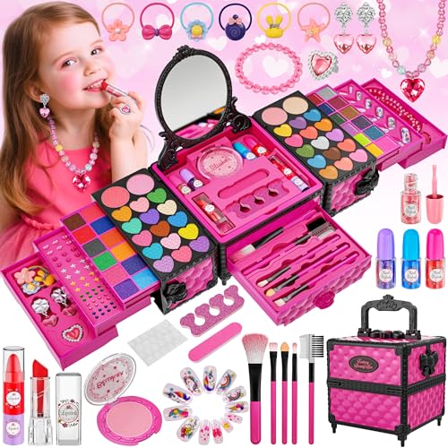99 Piece Kids Makeup Kit Washable Pretend Play Set