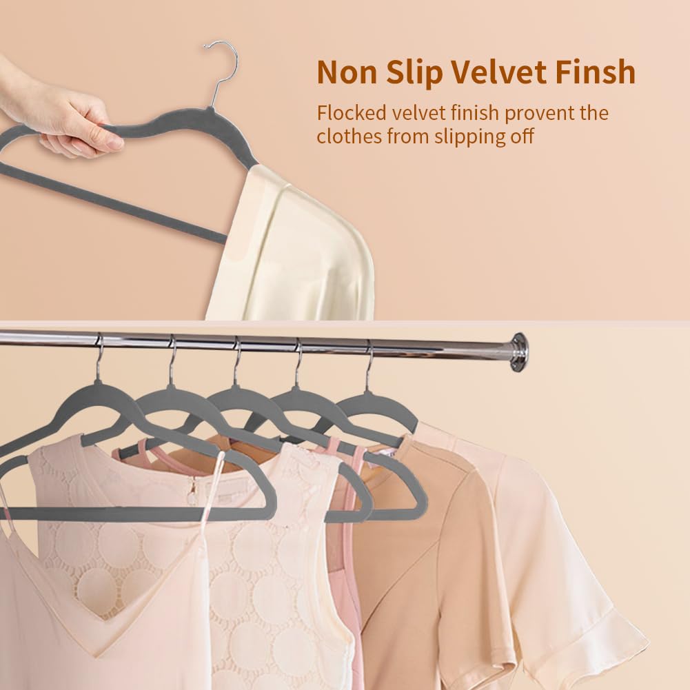 52 Pack Velvet Non-Slip Clothes Hangers