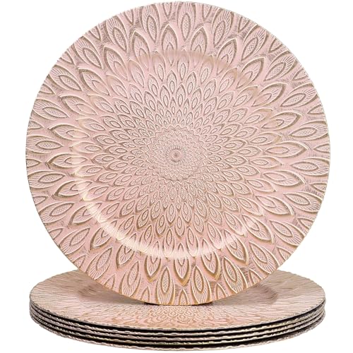 6 Pack Charger Plates 13 Inch Plastic Dinner Set