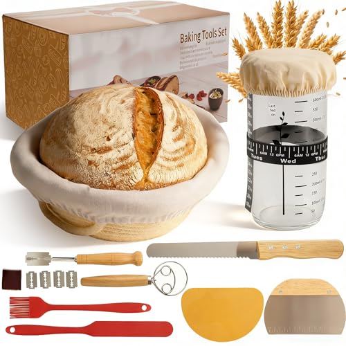 Sourdough Bread Proofing Basket Kit with Accessories