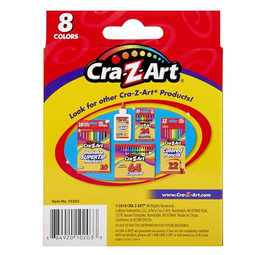 Cra-Z-Art Jumbo Crayons, 8 Assorted Colors