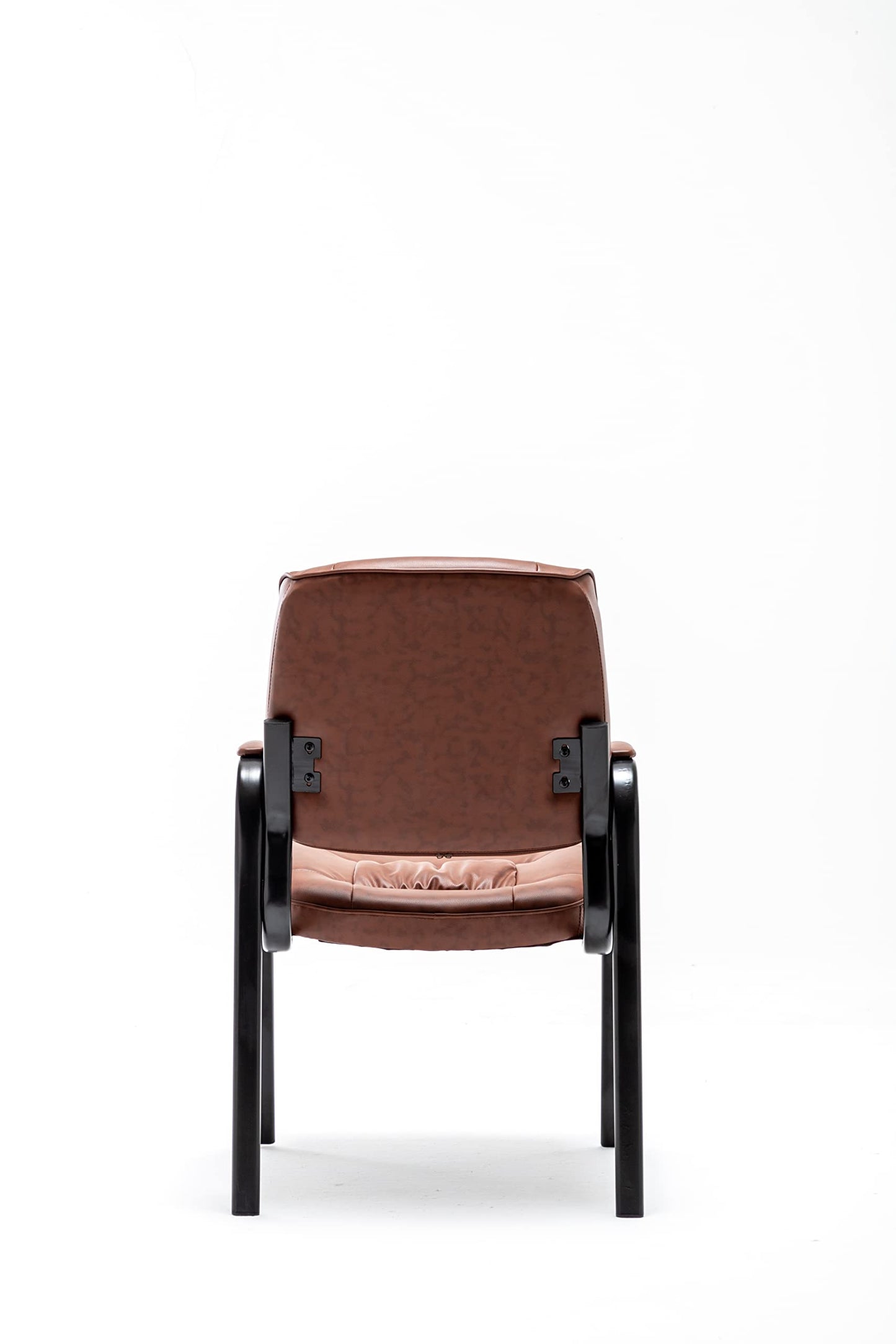 BTEXPERT Sleek Back Premium Leather Office Executive Waiting Room Guest/Reception Side Conference Chair, 22D x 25W x 36H in, Antique Brown, 4