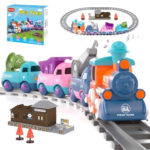 Electric Train Set with Tracks, Music and Lights
