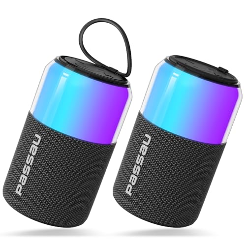 2 Pack Bluetooth Speaker with LED Light Show