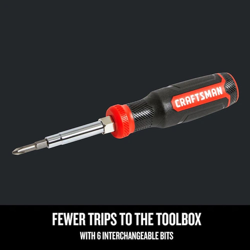 CRAFTSMAN Screwdriver with 6 Multi-Bits Storage