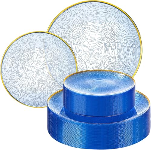 60 Count Heavy Duty Disposable Plastic Plates Set