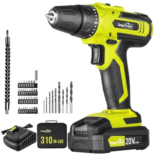 SnapFresh 20V Cordless Drill Driver Kit