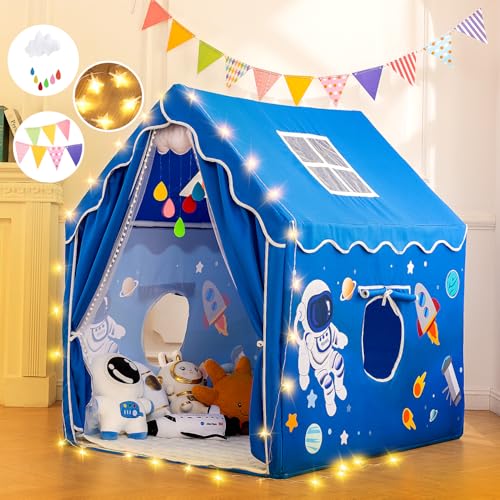Kids Rocket Ship Play Tent Indoor Outdoor Playhouse