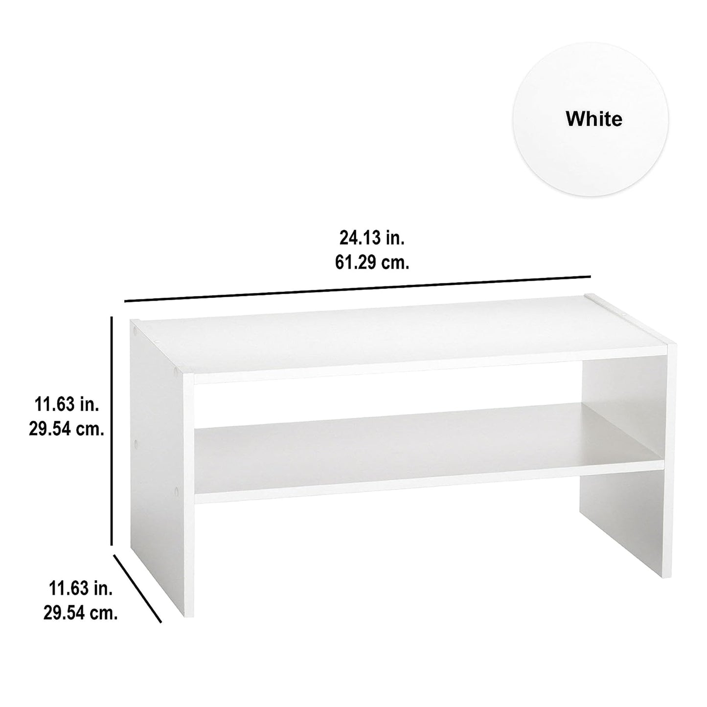 ClosetMaid Stackable 24-Inch Horizontal Organizer, White