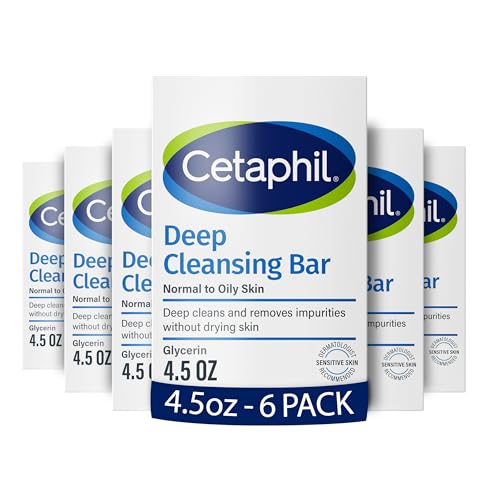 6 Count Cetaphil Deep Cleansing Face and Body Bar