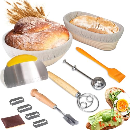 Bread Proofing Basket Set, Round and Oval Bannetons