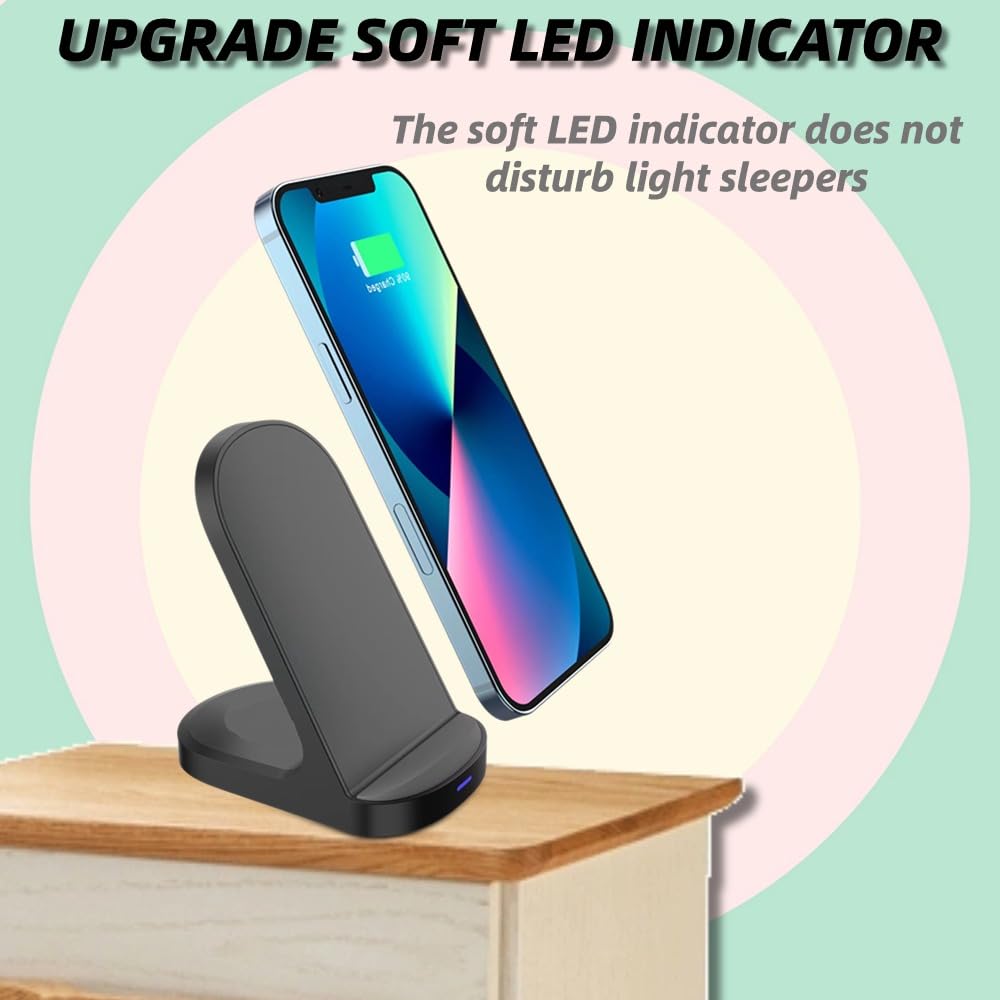 KLOKOL 15W Fast Wireless Charger for iPhone & Galaxy