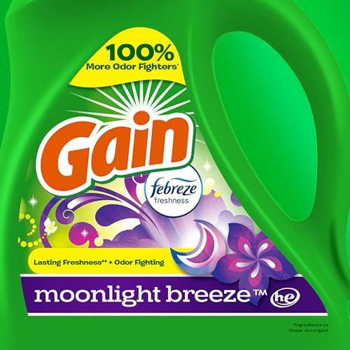 Gain Liquid Laundry Detergent, Moonlight Breeze, 107 Loads