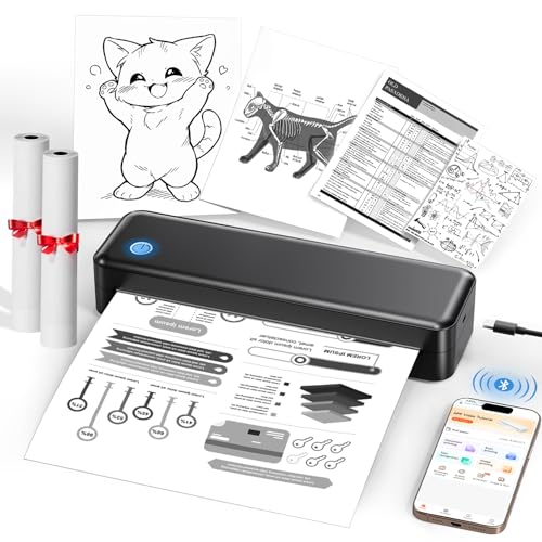 Wireless Inkless Thermal Letter-Size Portable Printer